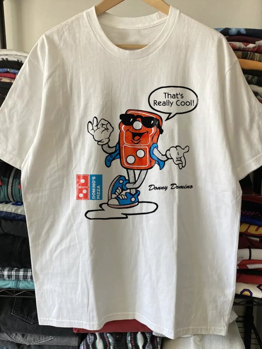 1993 Donny Dominos Washed White Tee